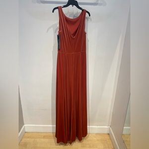 Floor length, dusty rose, size 14, velvet